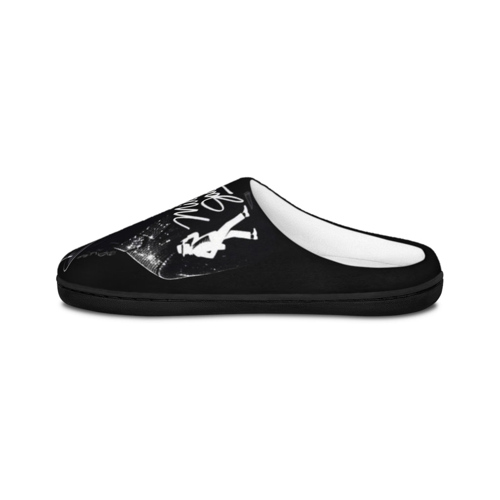 Retro Pop Icon Slippers — Signature Script Indoor Men’s Slippers