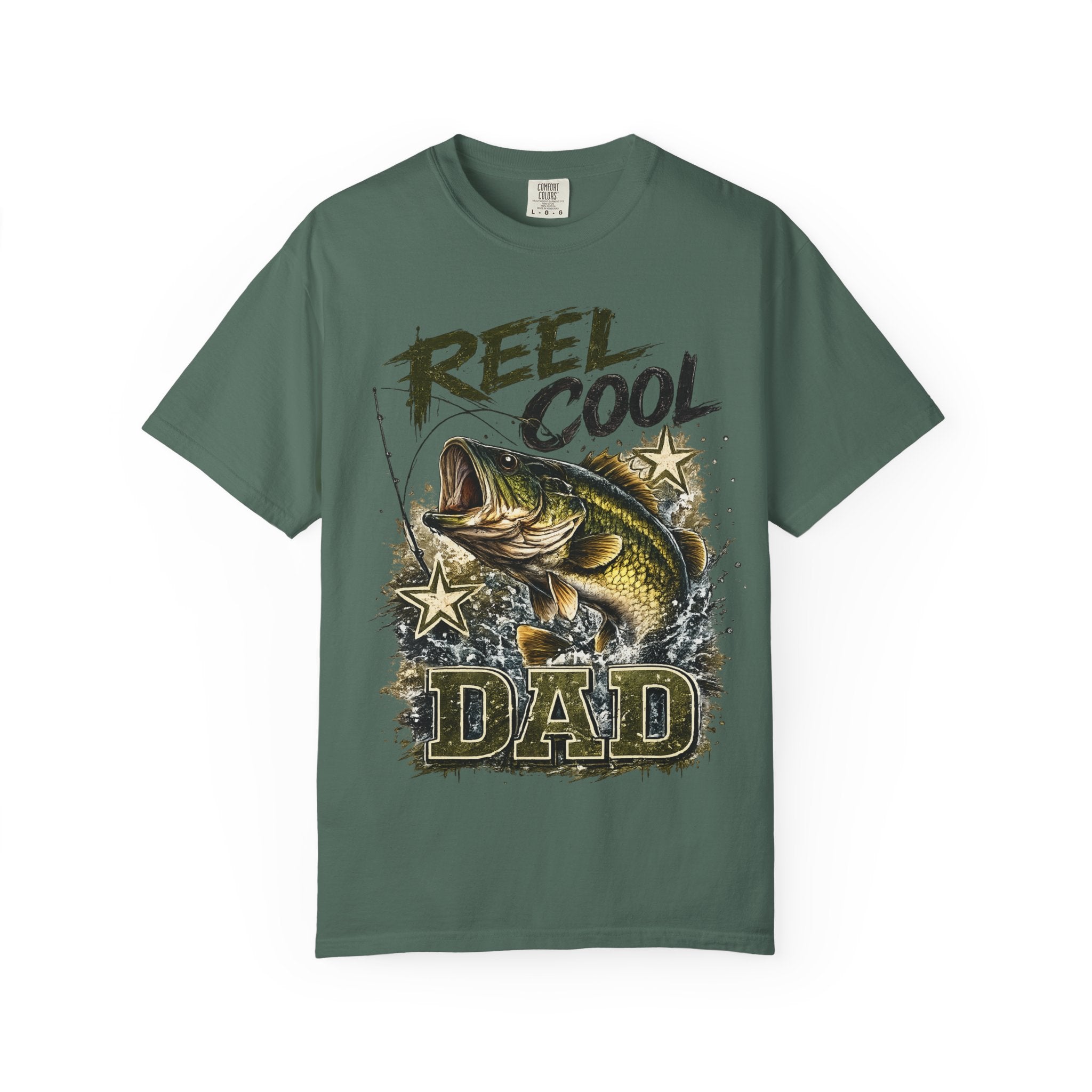 Reel Cool Dad T-Shirt — Bass Fishing Graphic Tee for Fisherman Fathers