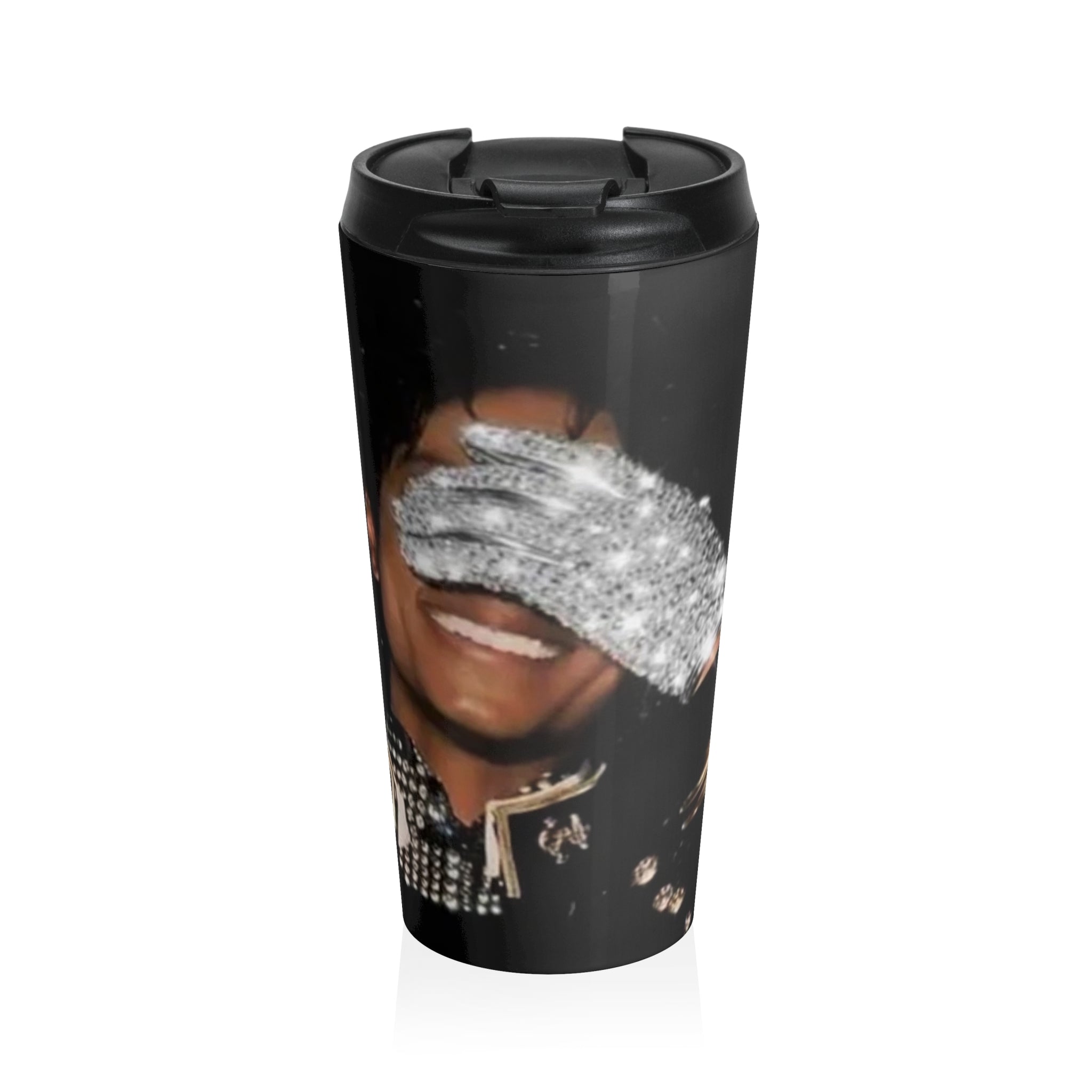 Glitter Glove Smile Travel Mug — Stainless Steel Insulated Coffee Tumbler
