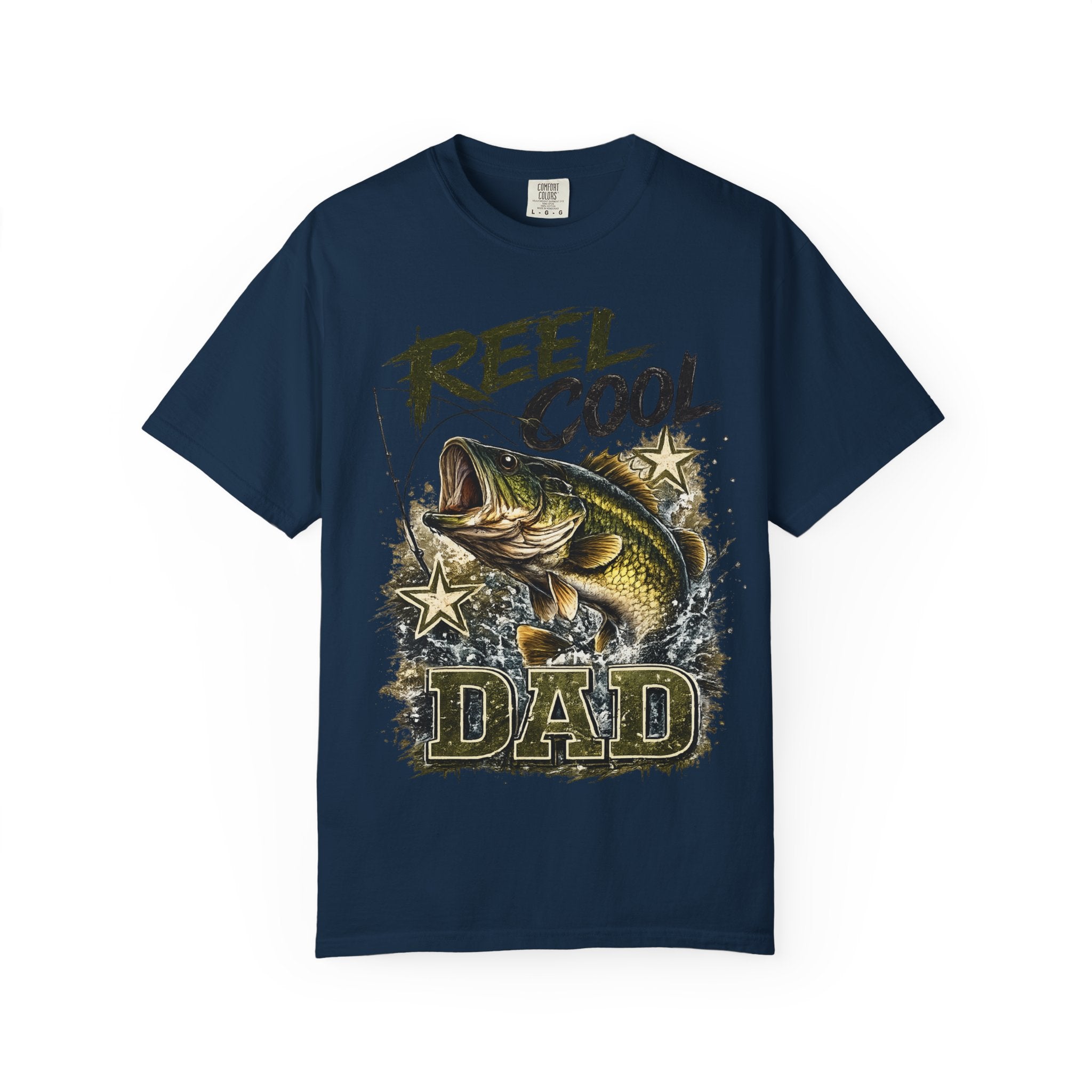 Reel Cool Dad T-Shirt — Bass Fishing Graphic Tee for Fisherman Fathers