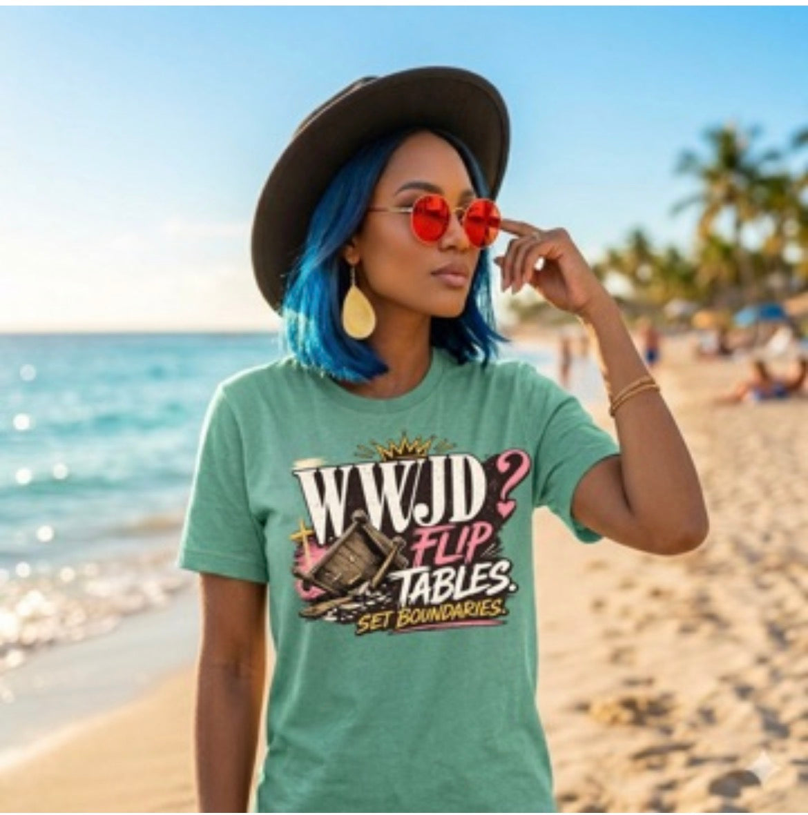 WWJD? Flip Tables Graphic Tee — Funny Sarcastic Boundary-Setting Shirt