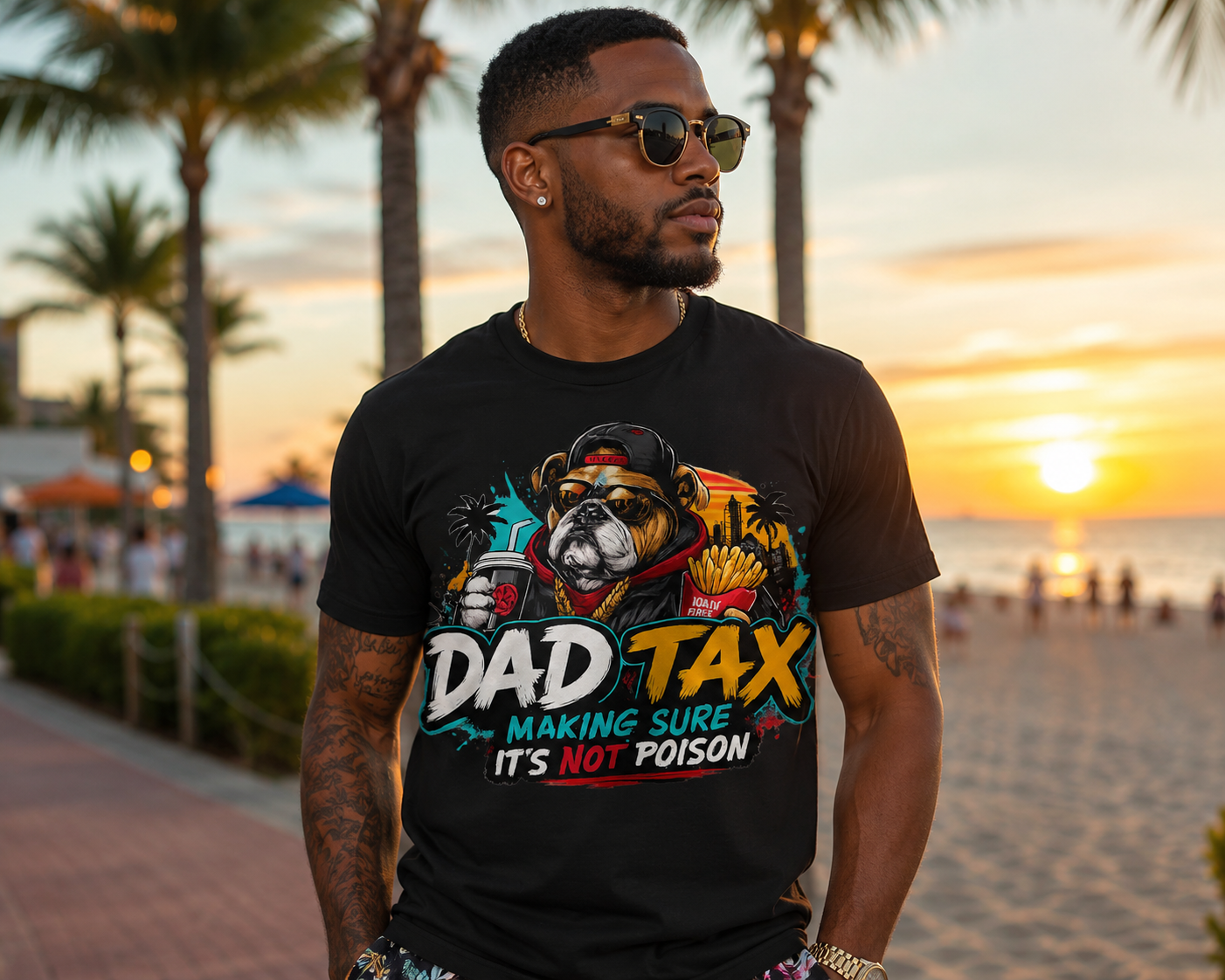 Dad Tax T-Shirt – "Dad Tax: Making Sure It’s Not Poison" Funny Father’s Day Tee