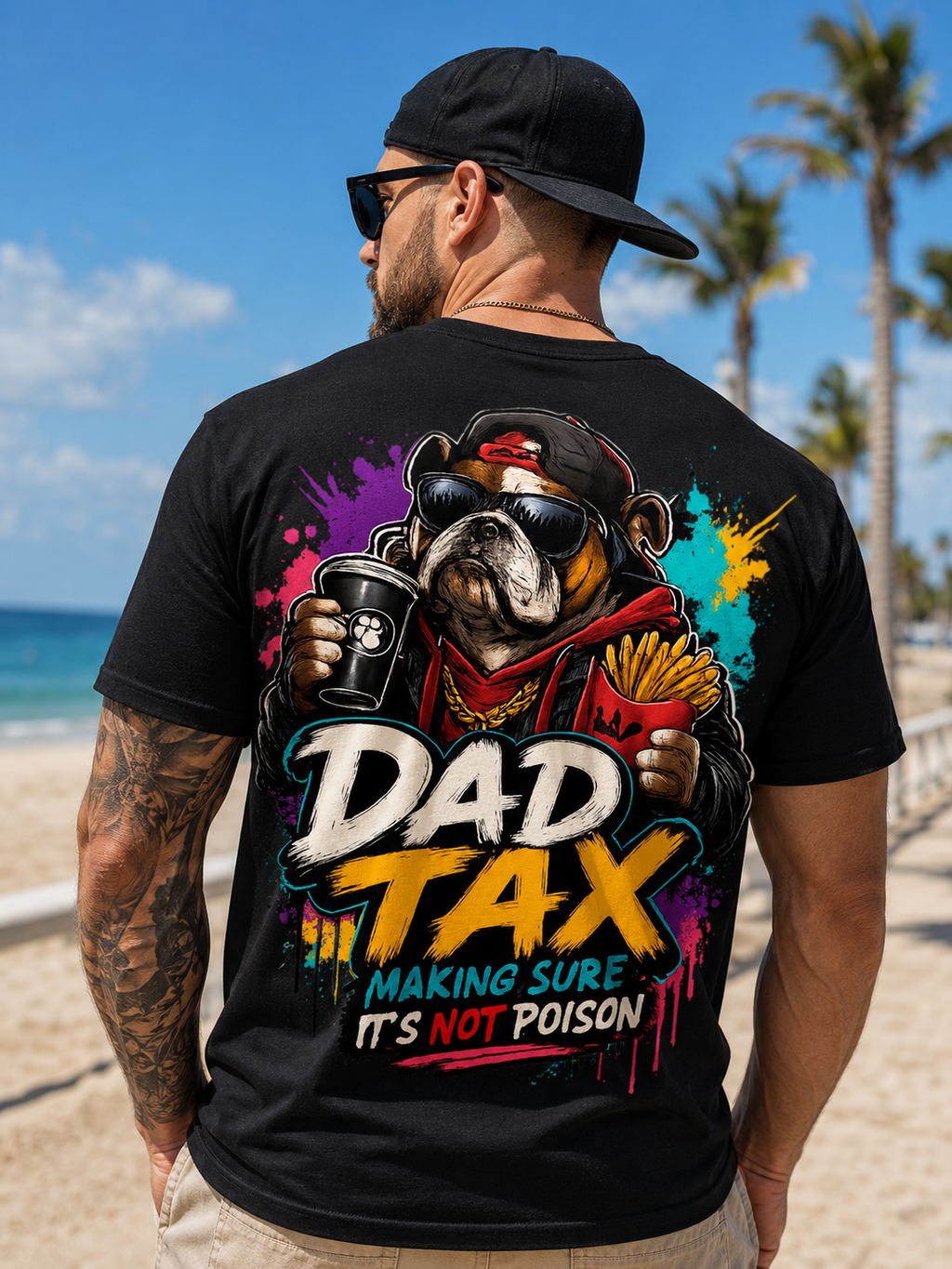 Dad Tax T-Shirt – Funny Dad Graphic Tee (“Dad Tax: Making Sure It’s Not Poison”)