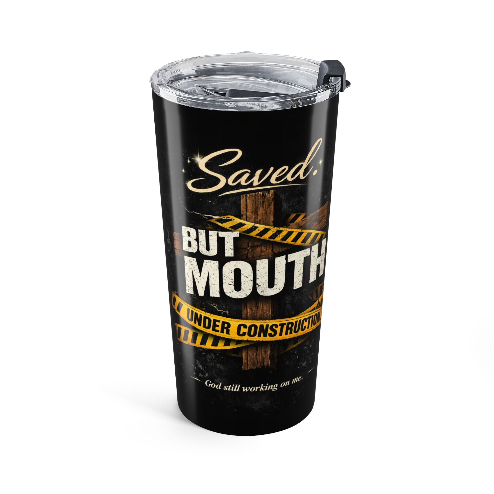 20oz Construction Dad Tumbler — Built This Ruthlessly Coffee Travel Mug