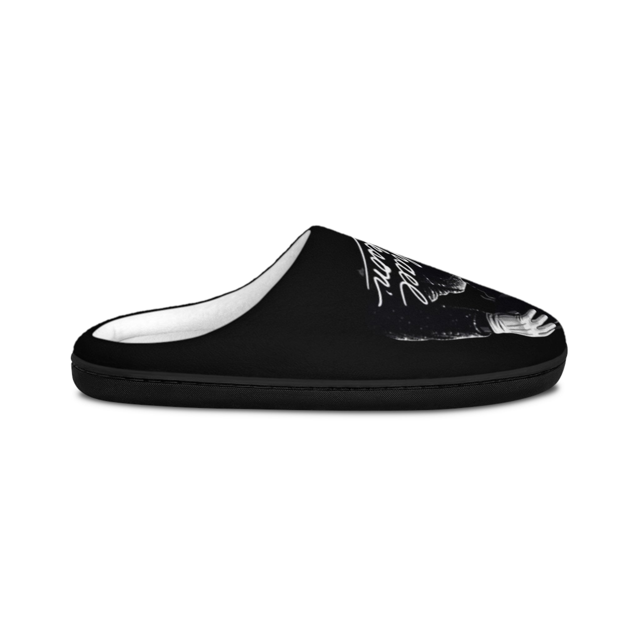 Retro Pop Icon Slippers — Signature Script Indoor Men’s Slippers