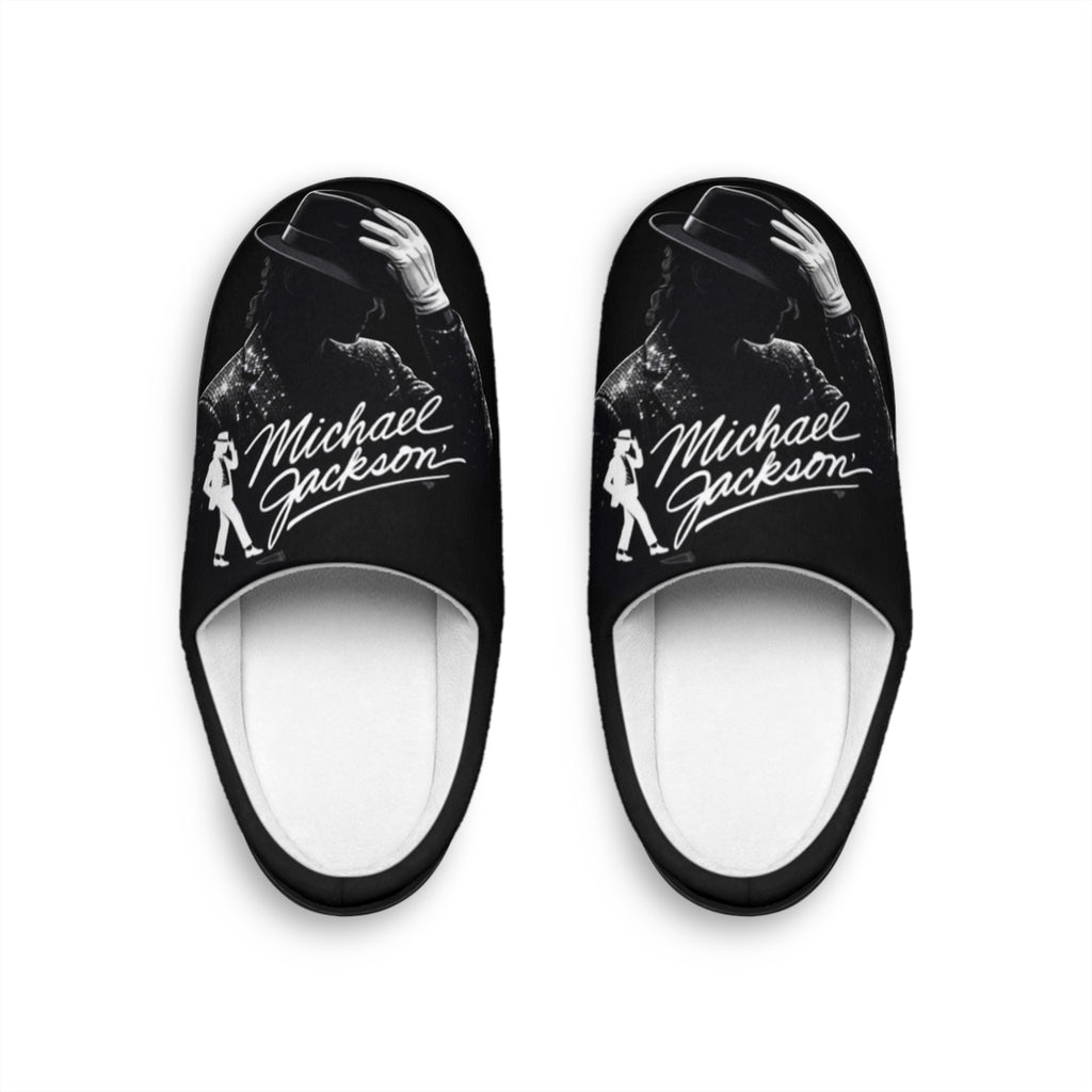 Retro Pop Icon Slippers — Signature Script Indoor Men’s Slippers