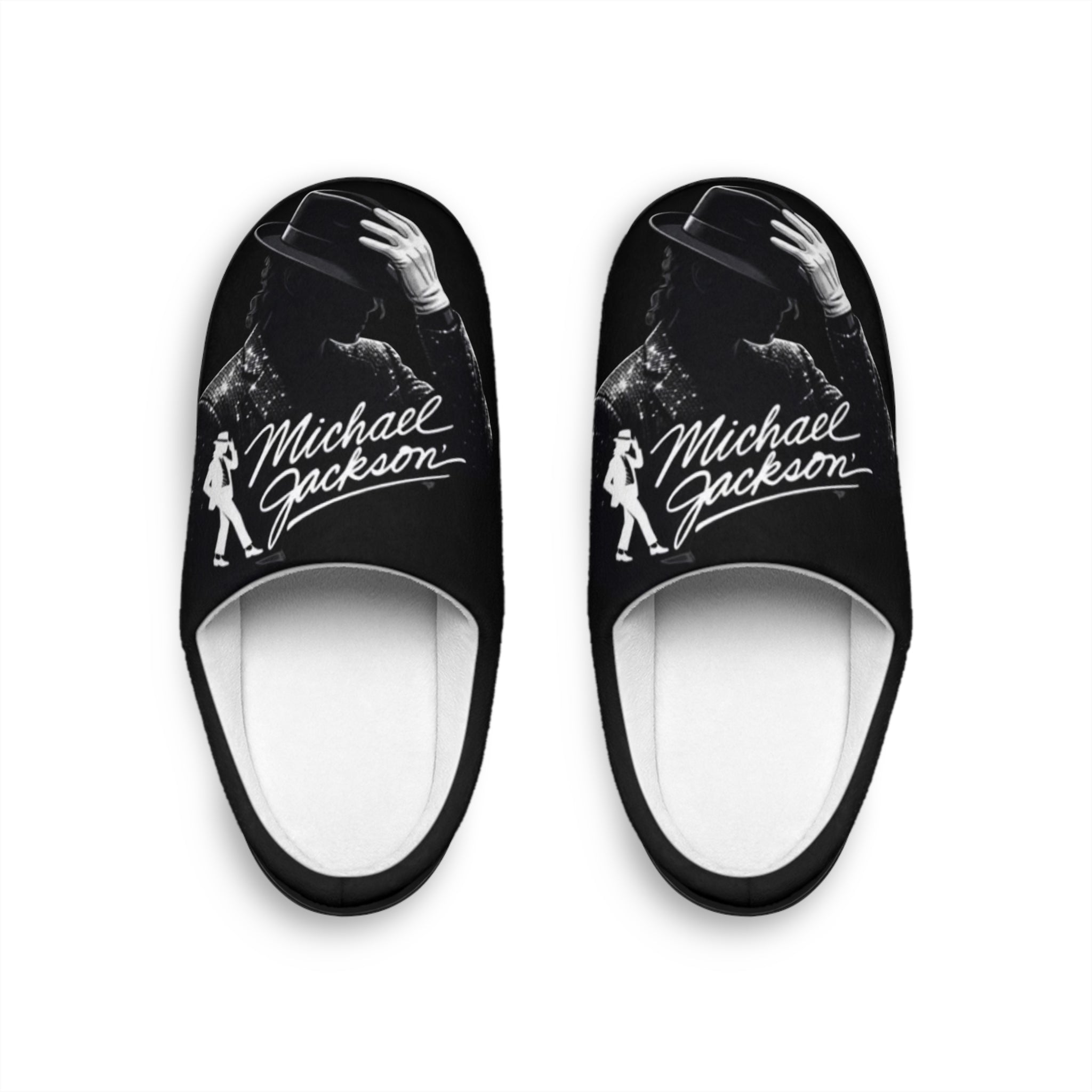Retro Pop Icon Slippers — Signature Script Indoor Men’s Slippers