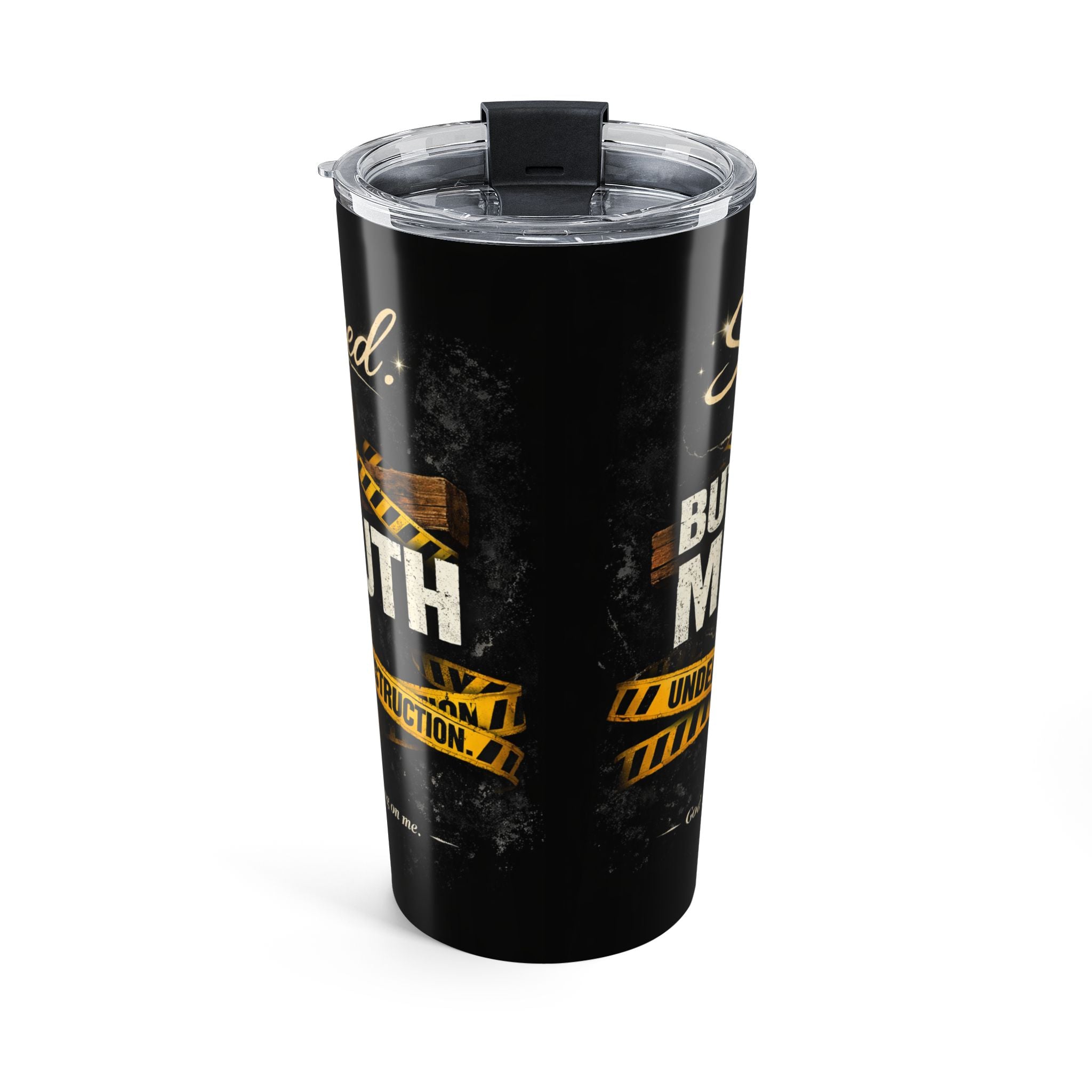 20oz Construction Dad Tumbler — Built This Ruthlessly Coffee Travel Mug