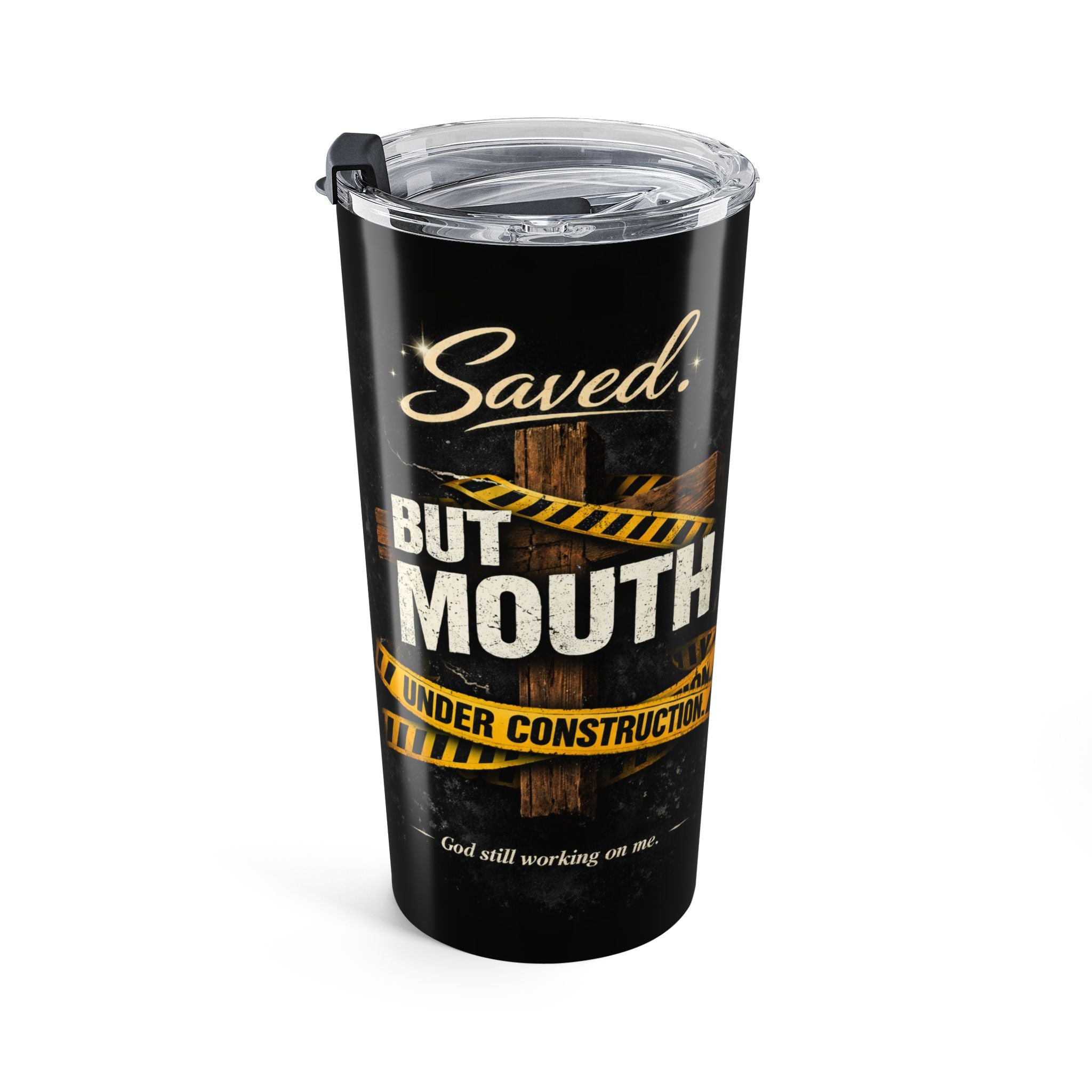 20oz Construction Dad Tumbler — Built This Ruthlessly Coffee Travel Mug